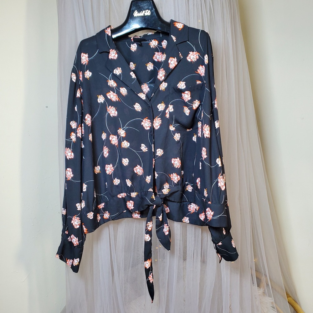 Cottagecore Floral Whimsgoth Top Size 2X Party Office Career Casual Going Out